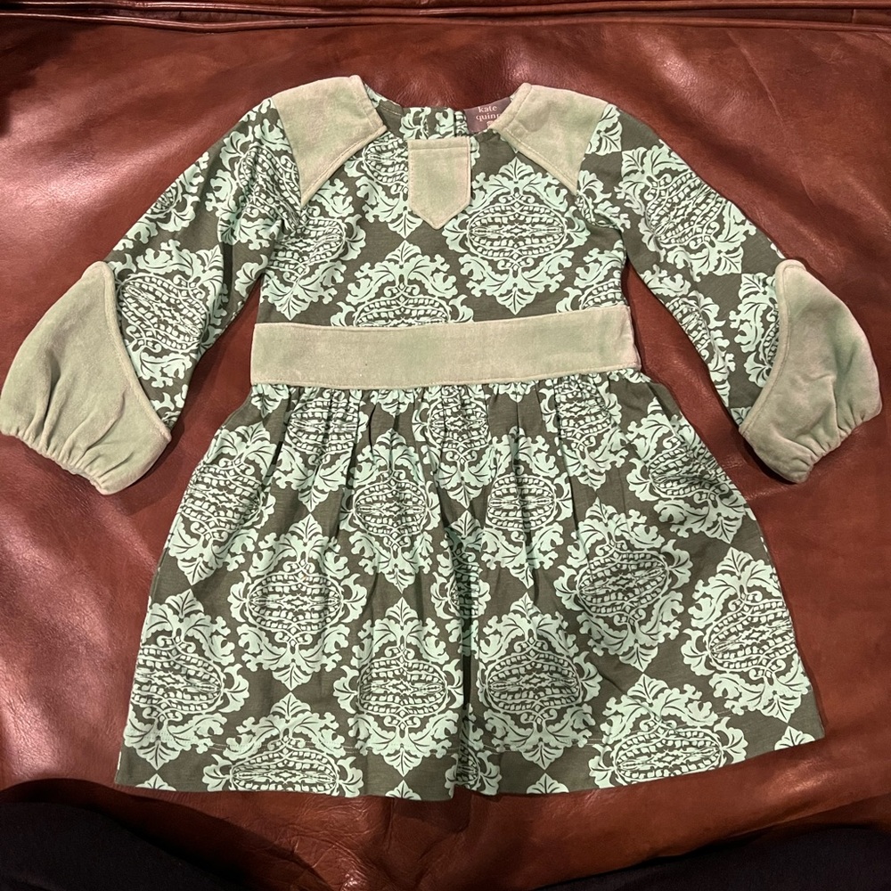 Kate Quinn Organics Green Velvet Dress